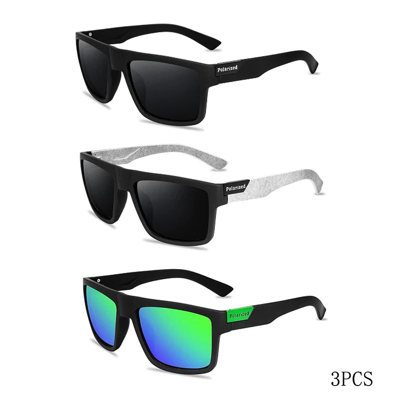 Luxury Polarized Sunglasses Fashion Square Male Sun Glasses Vintage Driving Fishing Eyeglasses Sport Shades UV
