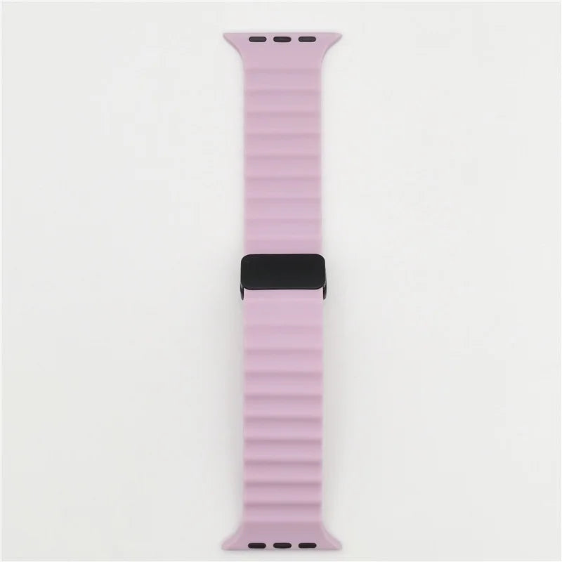 Magnetic Buckle Strap For Apple Watch Band Ultra 2 49mm 45mm 44mm 40mm 41mm 38 42mm Silicone Bracelet iWatch Series 7 6 3 se 8 9