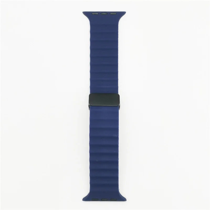 Magnetic Buckle Strap For Apple Watch Band Ultra 2 49mm 45mm 44mm 40mm 41mm 38 42mm Silicone Bracelet iWatch Series 7 6 3 se 8 9