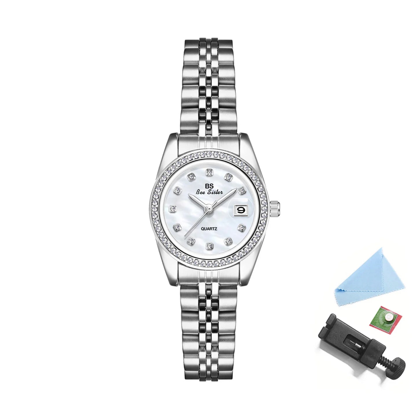 Woman Watch High Quality Luxury Fashion Stainless Steel Quartz Watches Gold Bracelet Waterproof Calendar Female Dress Clock