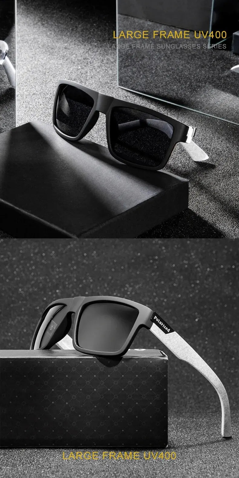 Luxury Polarized Sunglasses Fashion Square Male Sun Glasses Vintage Driving Fishing Eyeglasses Sport Shades UV