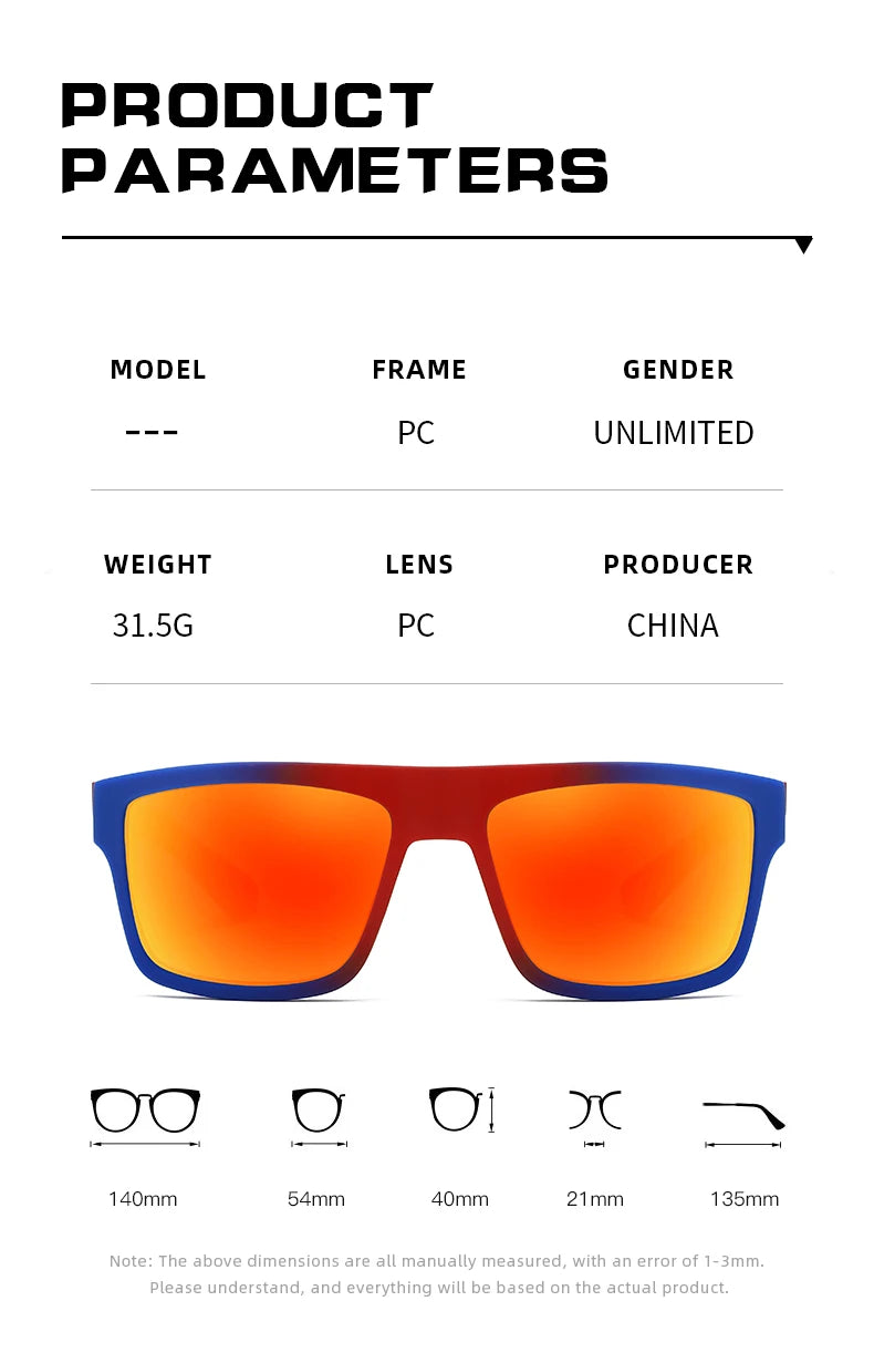 New Fashion Decorative Sunglasses for Men and Women, Eyewear for Male Outdoor Sports, Riding, Fishing, Hiking, Cycling UV400