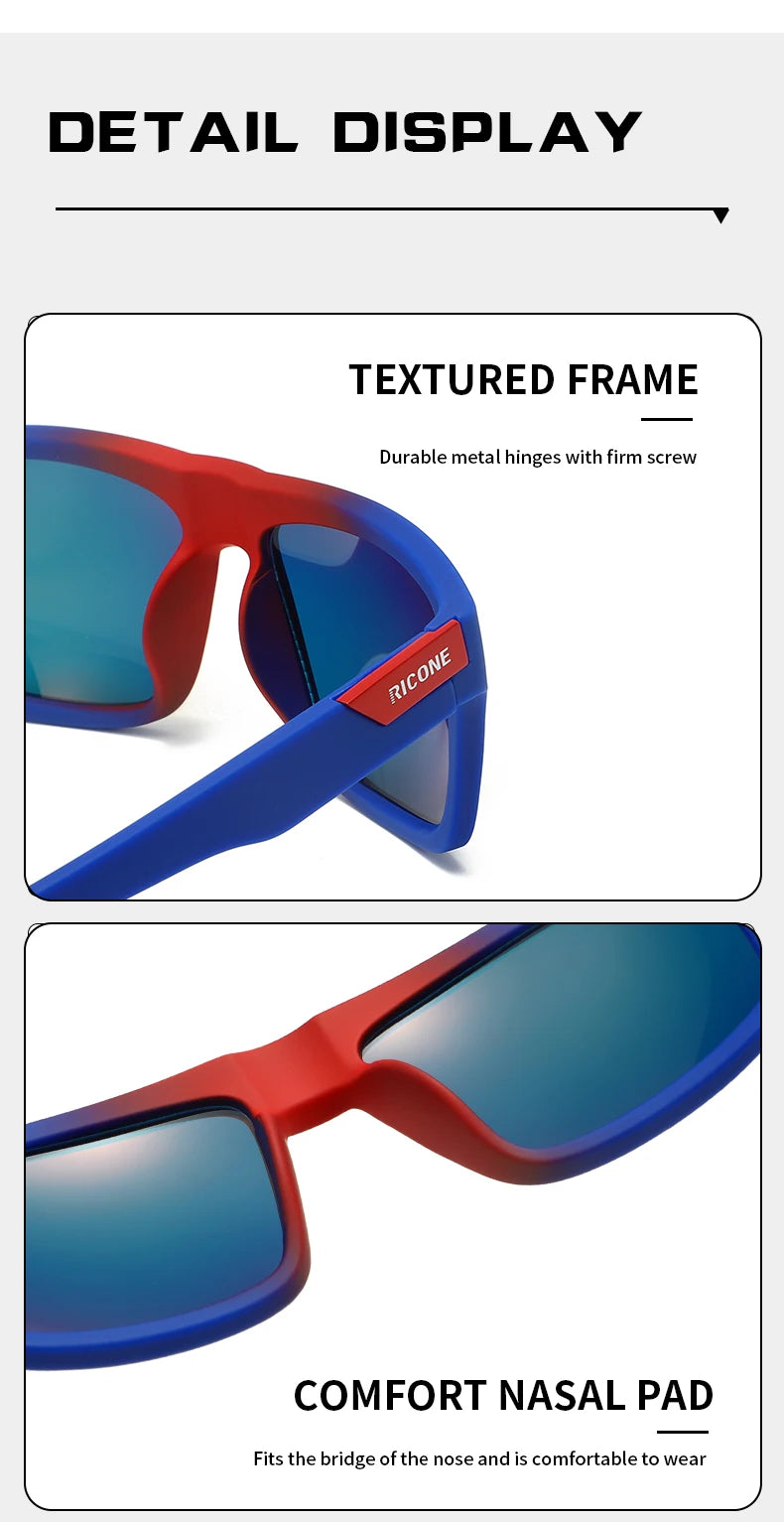 New Fashion Decorative Sunglasses for Men and Women, Eyewear for Male Outdoor Sports, Riding, Fishing, Hiking, Cycling UV400