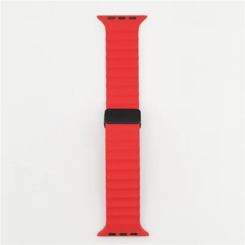 Magnetic Buckle Strap For Apple Watch Band Ultra 2 49mm 45mm 44mm 40mm 41mm 38 42mm Silicone Bracelet iWatch Series 7 6 3 se 8 9