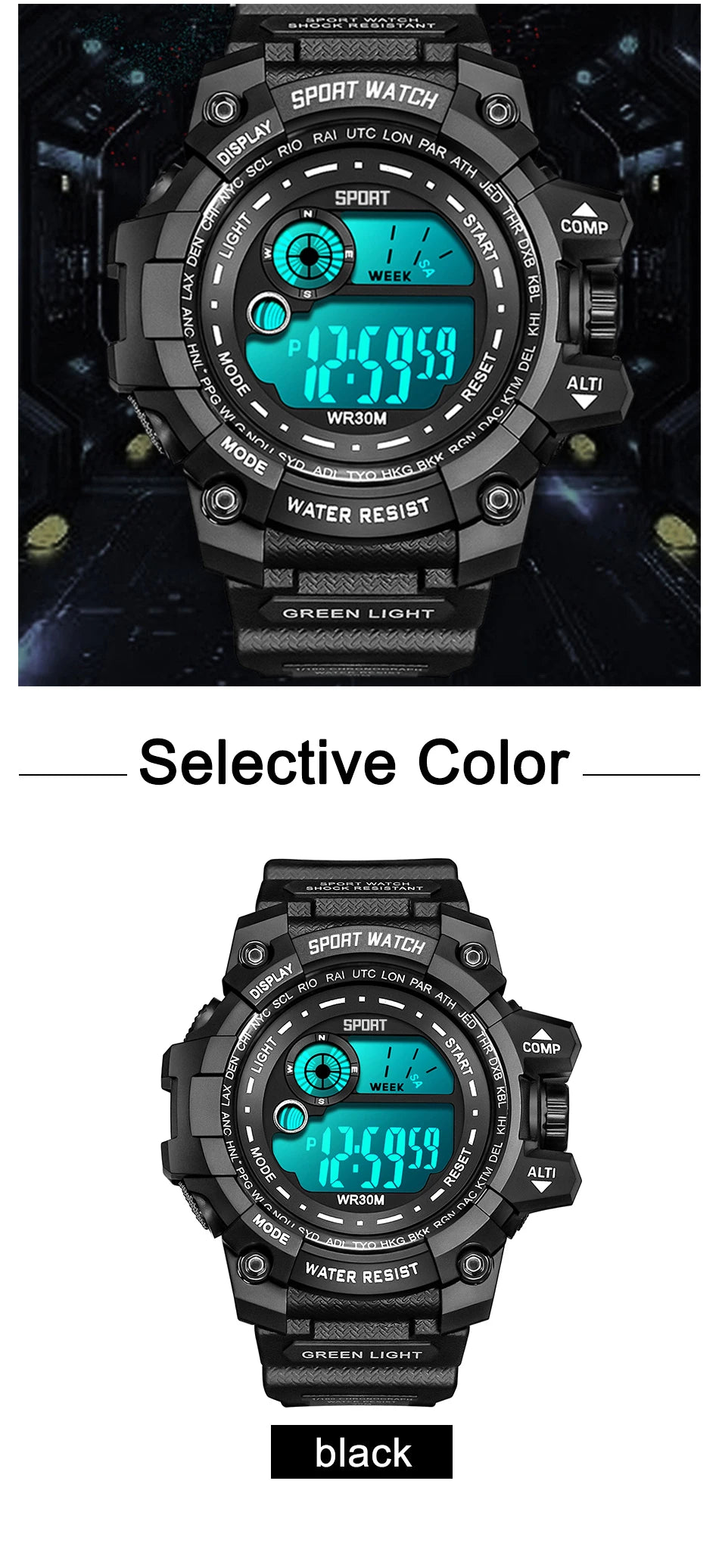 New Men LED Digital Watches Luminous Fashion Sport Waterproof Watches For Man Date Army Military Clock Relogio Masculino